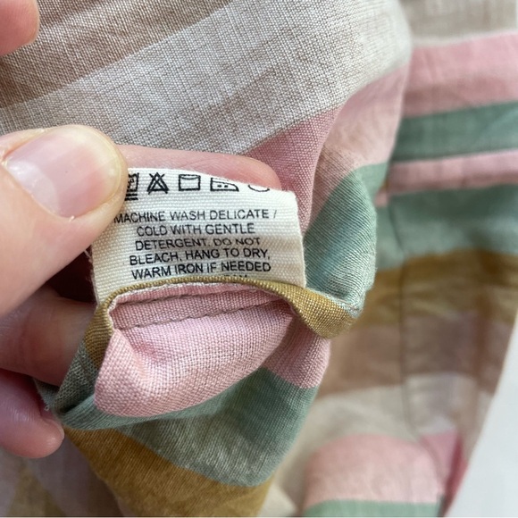 MIRTH Anguilla Rainbow Stripes Mini Dress Large - Picture 9 of 10